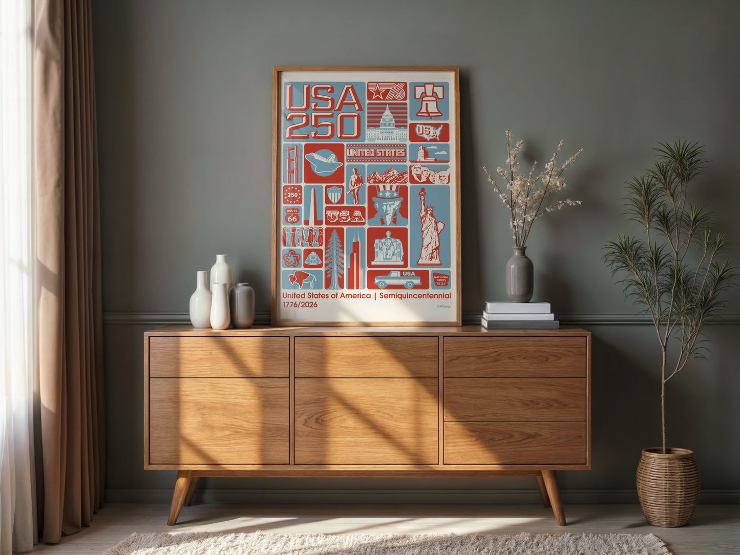 America 250 Poster, Semiquincentennial 1776-2026 Print
