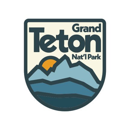 Grand Teton National Park Retro Lines Design