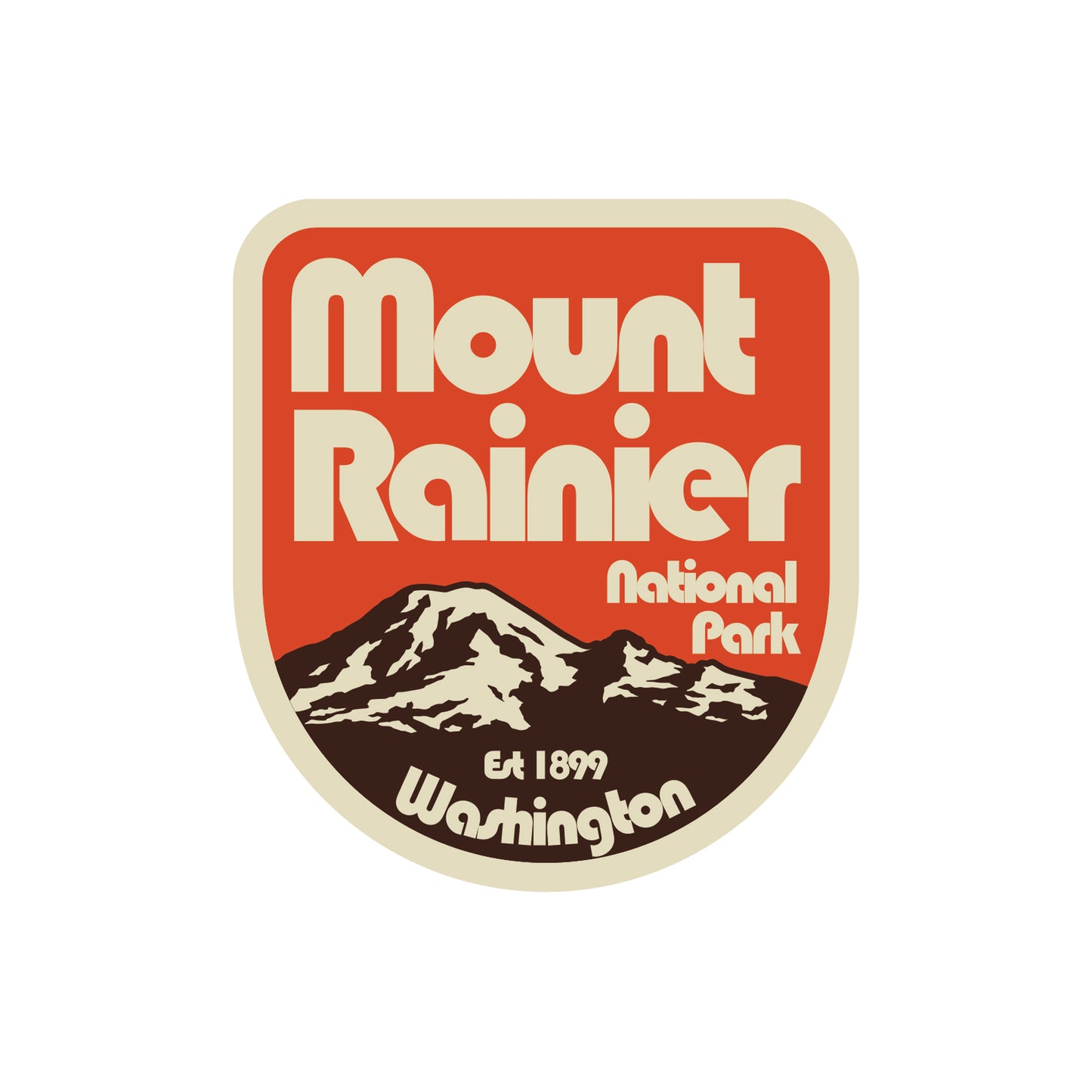 Mount Rainier National Park Retro