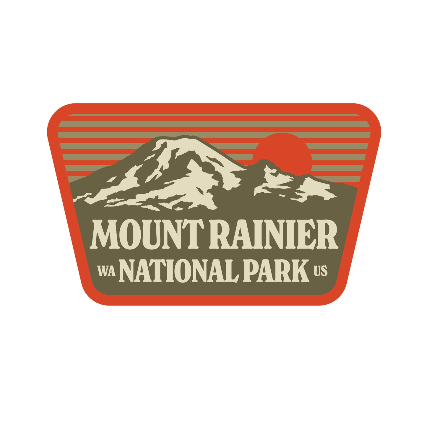 Mount Rainier National Park | Retro Sunset