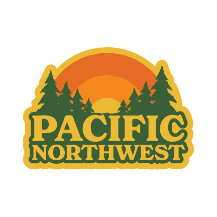 Pacific Northwest Sun and Trees Design