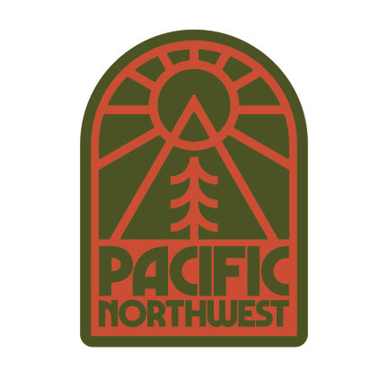 Pacific Northwest Mountains and Trees Design