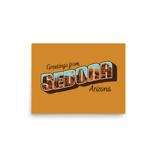 Greetings From Sedona Arizona Poster